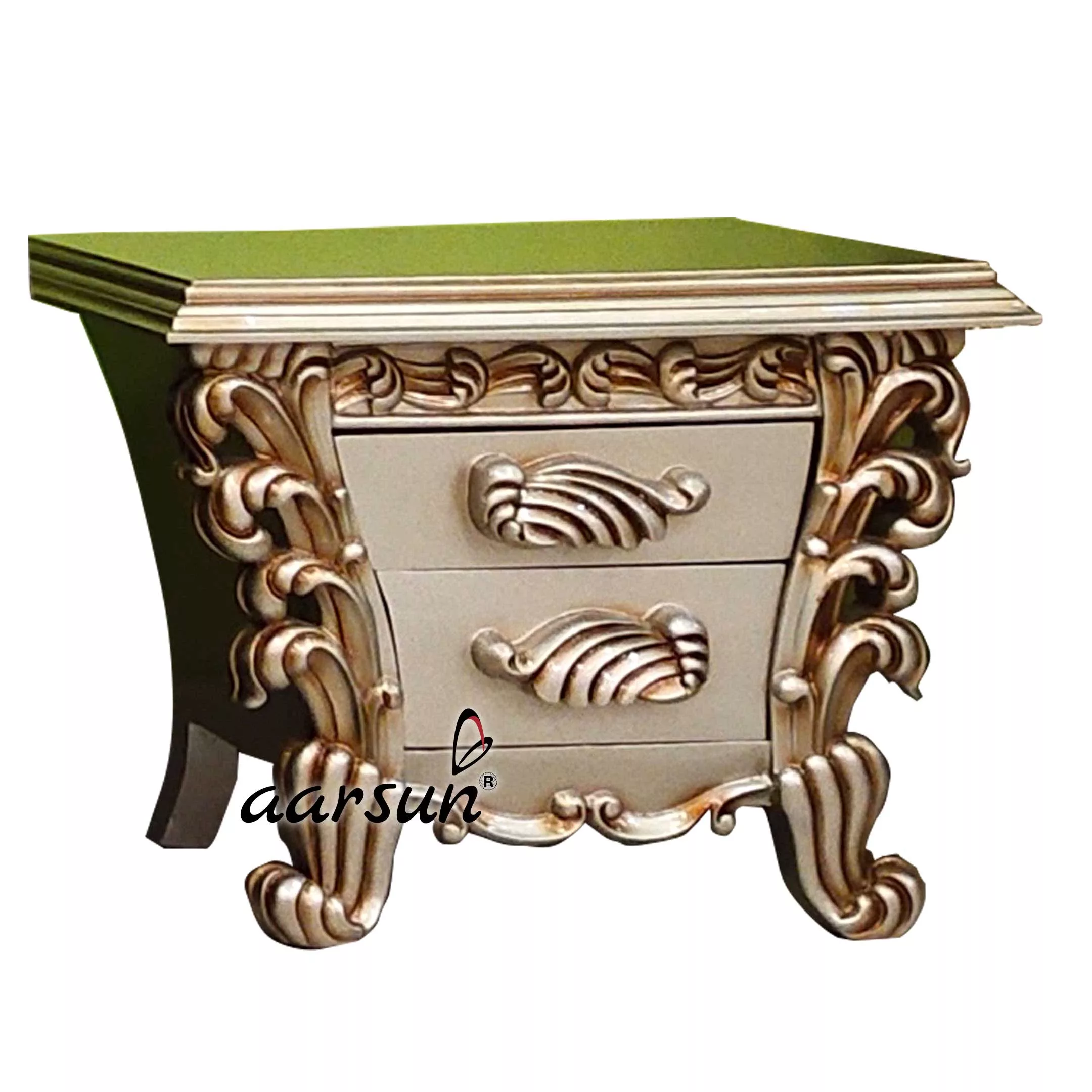 Antique Gold Bed Side Table