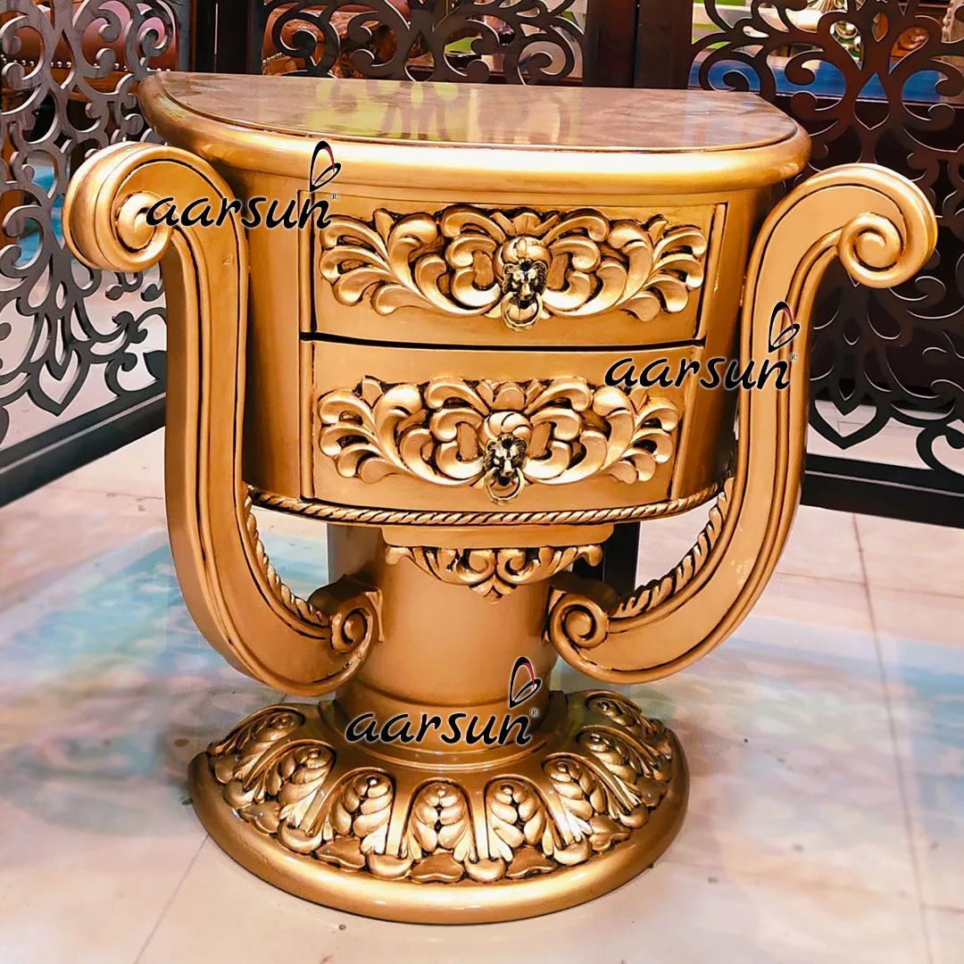 Antique Gold Royal Side Table