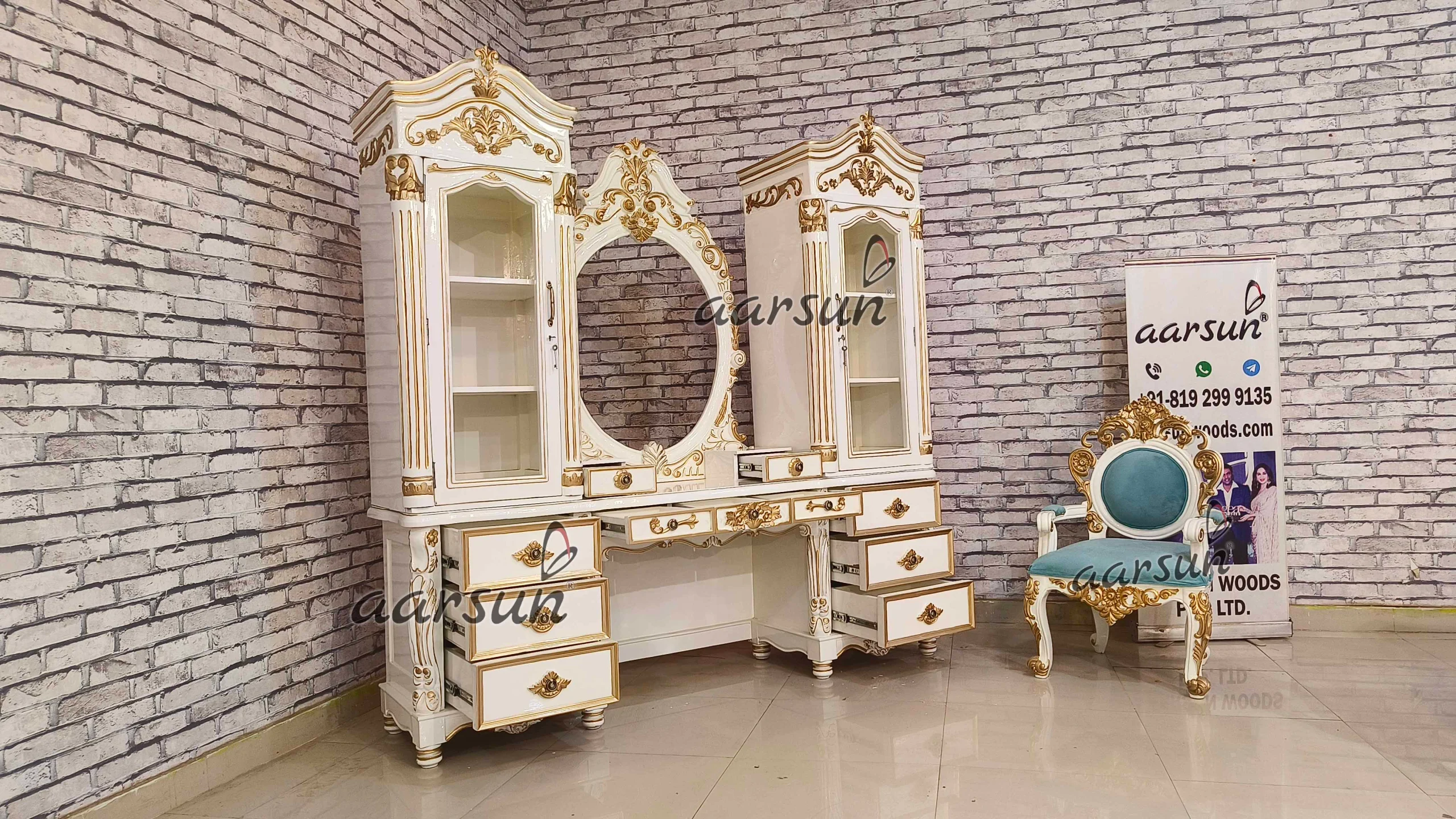 Designer Royal Dressing Table Design view 3