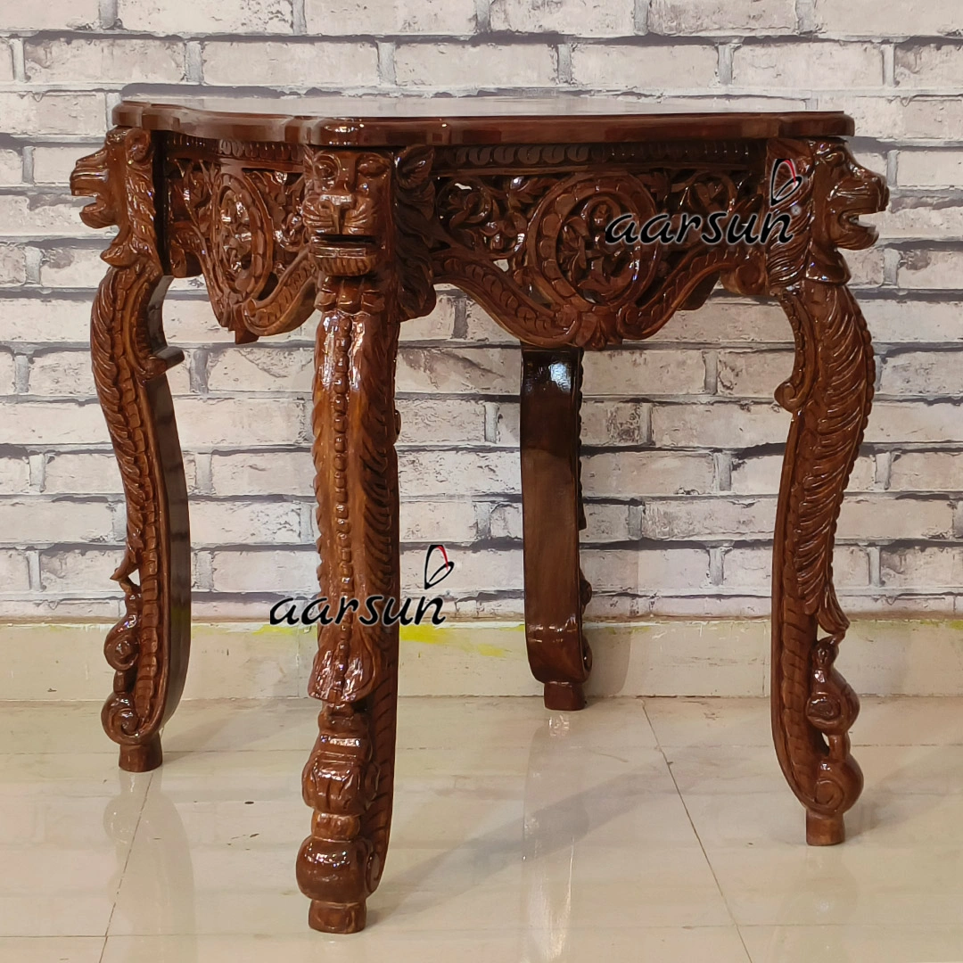 Full Handcrafted Mirror Console With Designer Table view 3
