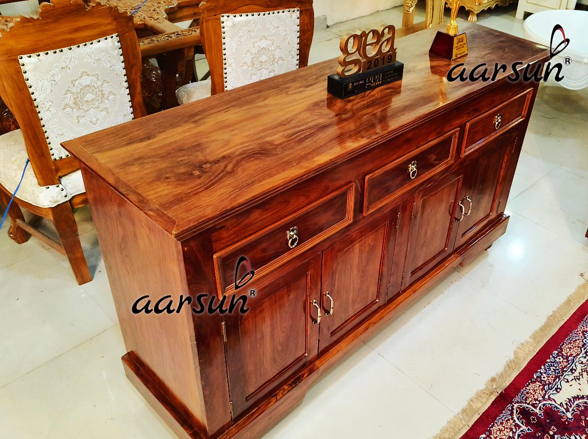 Modern Console in Solid Wood view 3