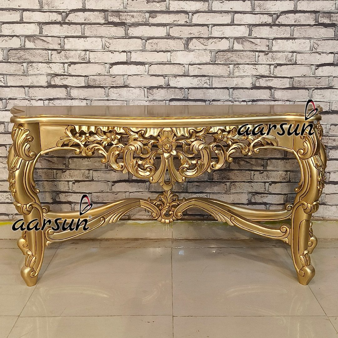 Wooden Console Table, Side Entrance, Entryway view 3
