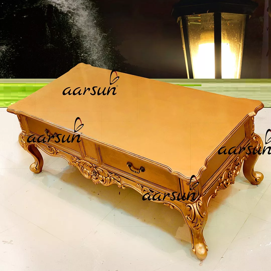 दराजों के साथ हस्तनिर्मित सेंटर टेबल view 3