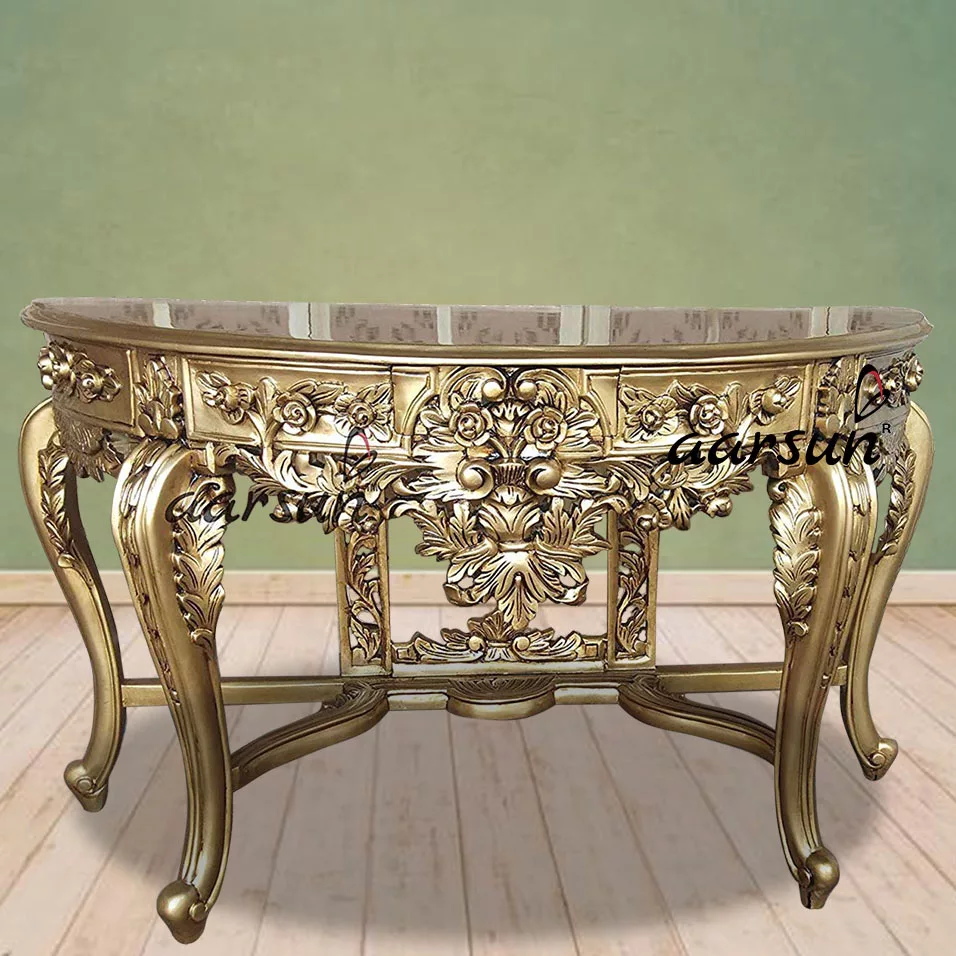 Console Table Design In Teak Wood