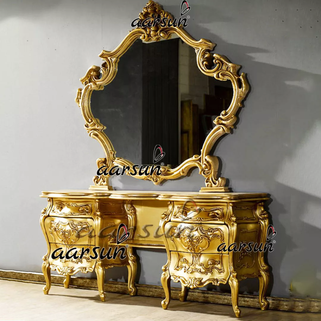 Gold Finish Dresser Table