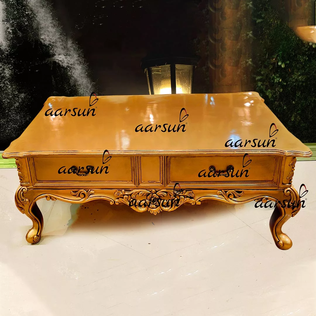 Handcrafted Center Table With Drawers