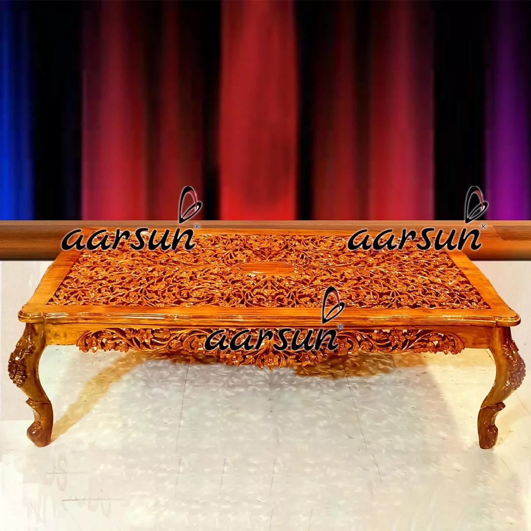 Handcrafted Solid Wood Coffee Table