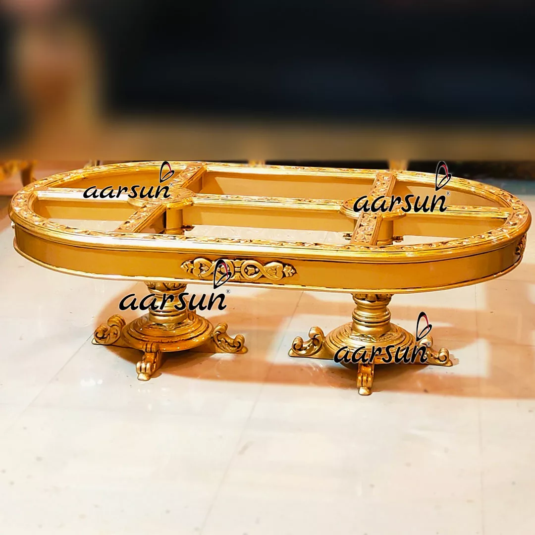 Handcrafted Wooden Center Table view 3