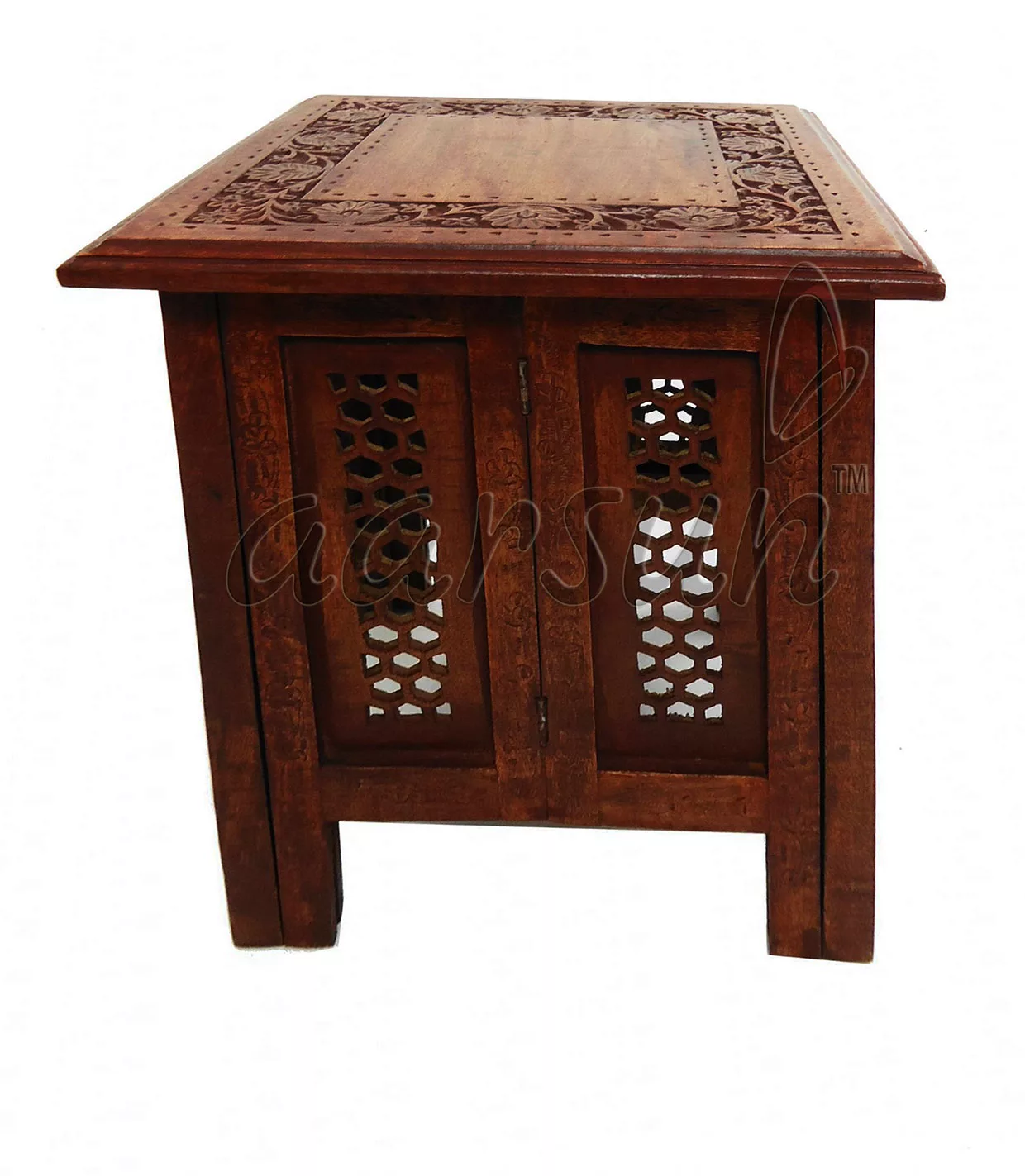 Handcrafted Wooden End Table