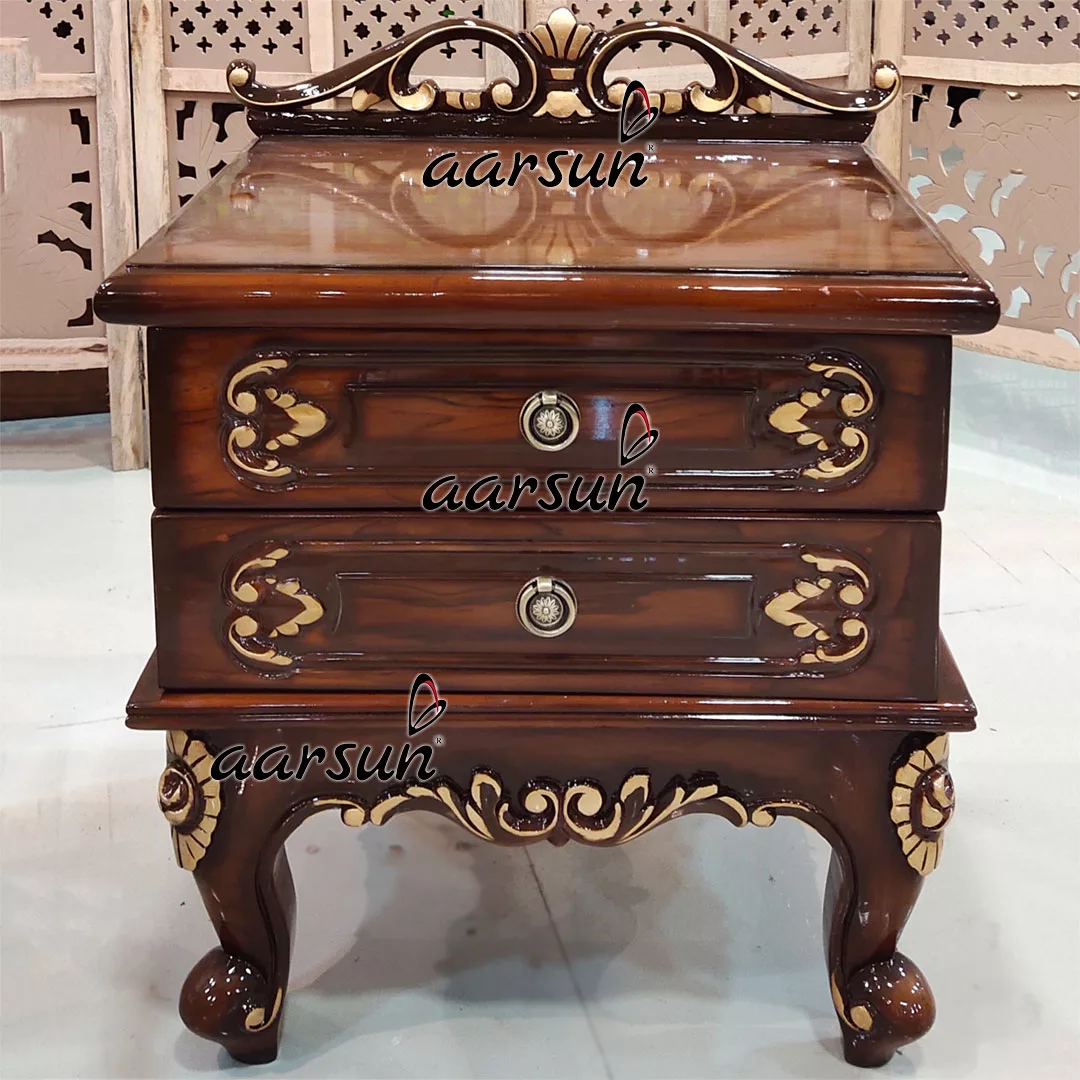 Handcrafted Wooden Side Table