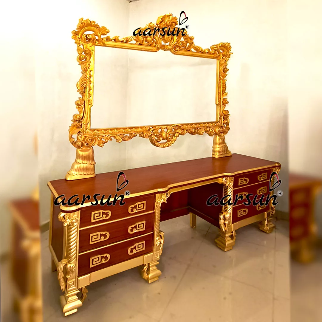 Luxury Dresser With Gold Leafing view 3