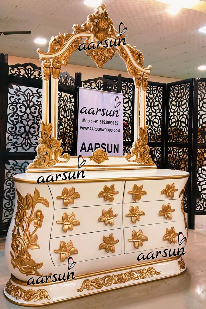 Premium Dresser & Sitting Stool view 3
