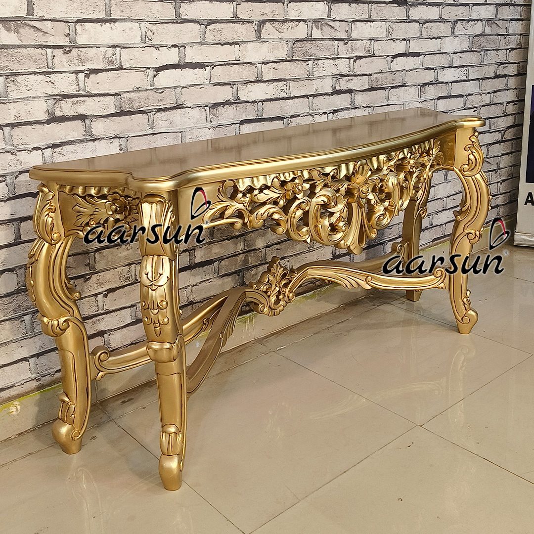 Wooden Console Table, Side Entrance, Entryway view 4