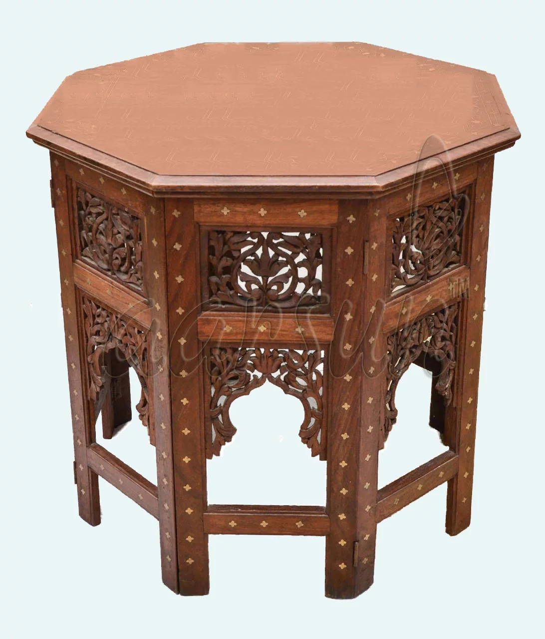 Wooden Round Nightstand Table / Bedside Table